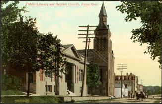 Public Library and Baptist Church, Paris, Ontario