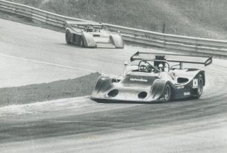 Headed back to museum, Jackie Oliver pilots his Shadow to victory yesterday in Player's 200 race at Mosport