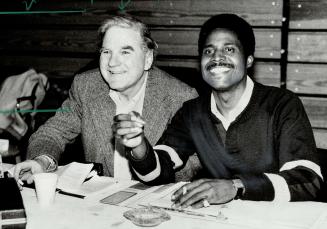 Director and actor, Calvin Butler (right) is the artistic director of Theatre Fountainhead, which is staging the play Sus, with Gerard Parkes, who plays a bigoted British policeman in the production