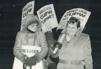 Strike supporter, Jean-Claude Parrot, president of the Canadian Union of Postal Workers