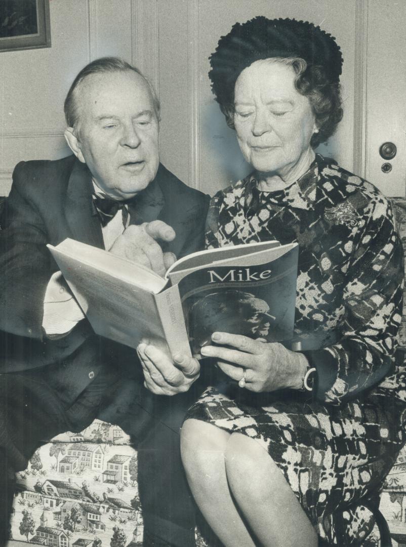 Mr. and Mrs. Lester Pearson. Mike is title of first volume of autobiography