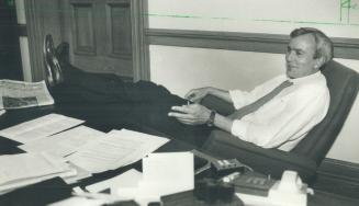 Historic day, Liberal leader David Peterson had a chance to relax in his office yesterday after a historic day that saw the signing of an agreement be(...)