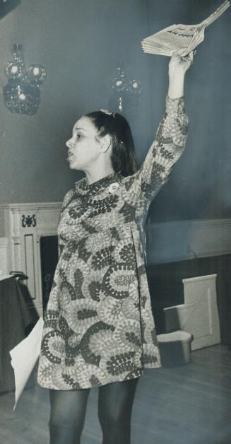 Let's stop kidding each other, Mrs. Doris Power, shouts at members of the Senate poverty committee today after reading a brief from The Just Society, (...)