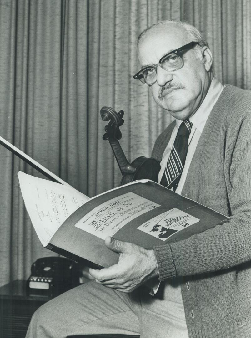 Toronto Symphony violinist Albert Pratz