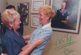 Joyce Trimmer (right) with Pauline Browes
