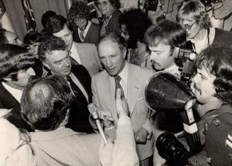 Facing defeat: Pierre Trudeau meets the press at the Chateau Laurier Hotel in Ottawa after losing the federal election of May 22, 1979, to the Progressive Conservatives under Joe Clark