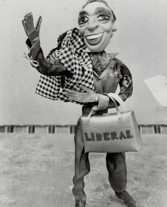 Liberal Pierre Trudeau. Chef-artist gives him cowboy casualness