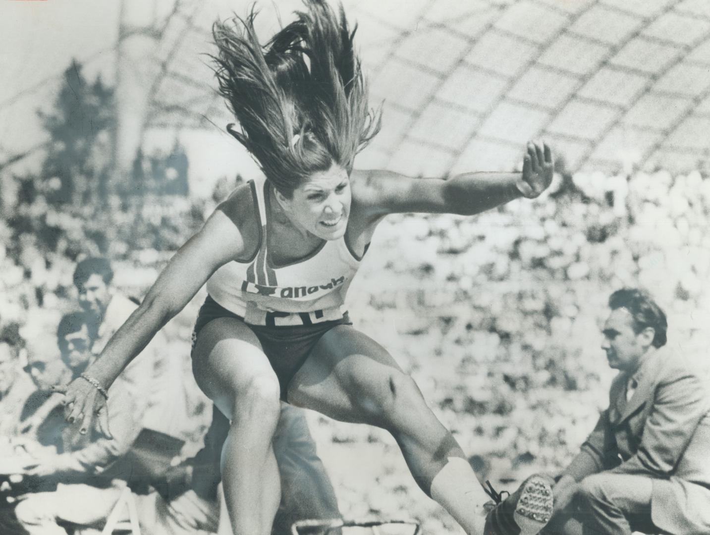 Debbie the sportswoman was the world's fourth best in the pentathlon in 1976, the year she retired from athletics