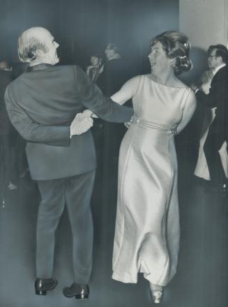 Having fun at the ball were John Worsley of Uxbridge, brother of the Duchess of Kent, and Mrs