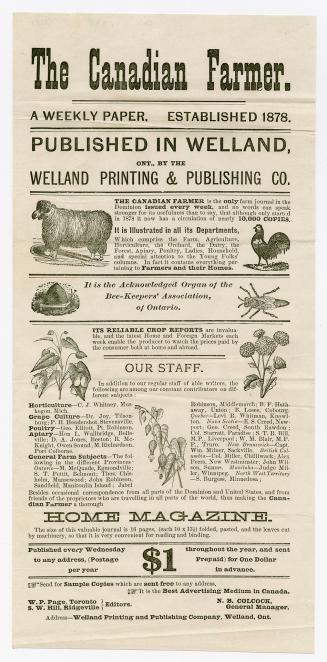 The Canadian Farmer, a weekly paper, established 1878