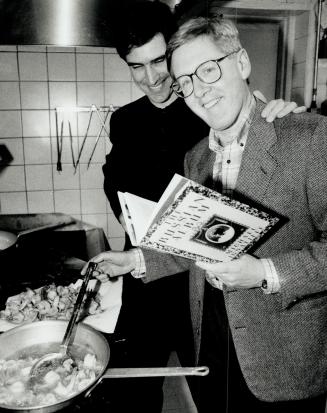 Lunchtime Stir-fry. Premier Bob Rae, with author Michael Ignatieff, stirs up lunch at Toronto's Buon Gusto Restaurant yesterday. Rae was hosting a par(...)