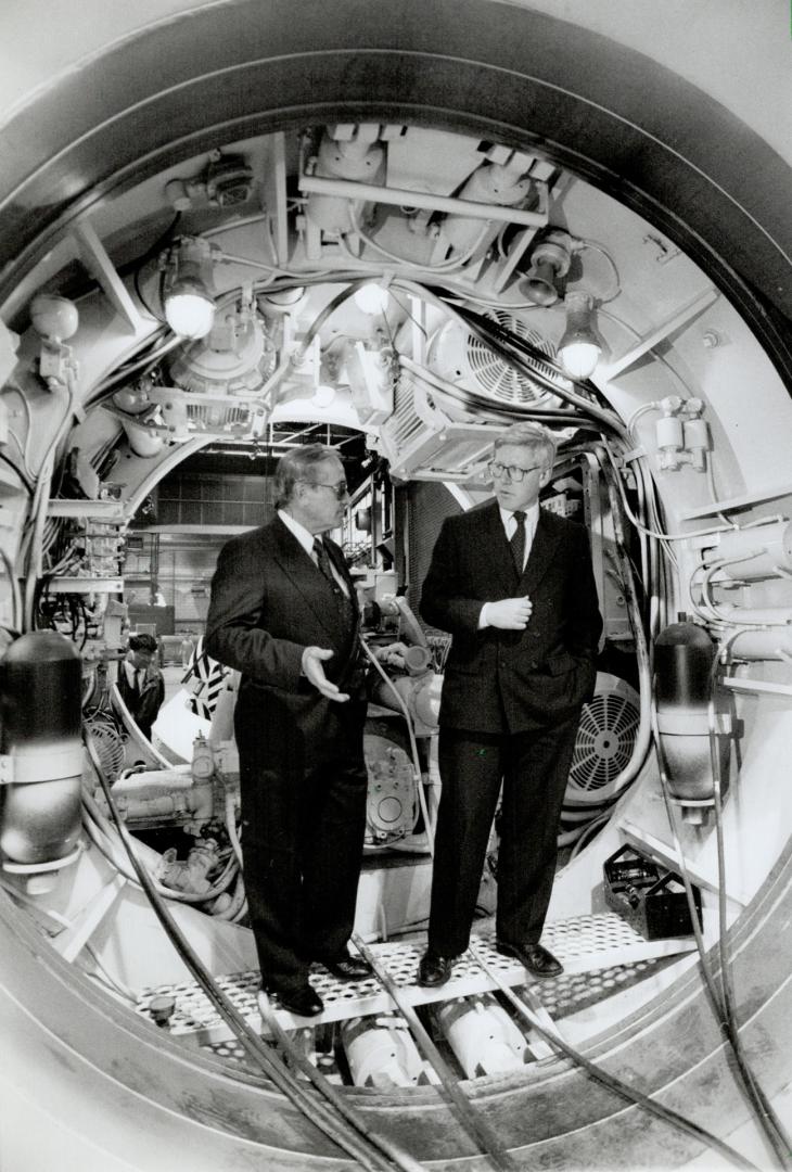 Bob Rae with Richard Lovat of Lovat Tunnel Equipment Corp