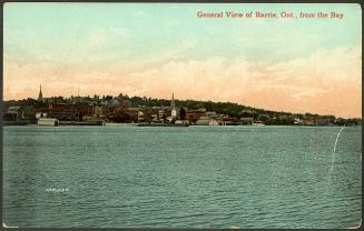 General view of Barrie, Ontario, from the Bay