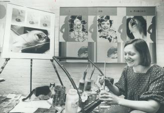 Artist Mary Shaver, above, in her studio