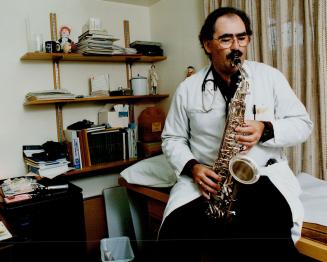 Musical medicine: Dr. Ted Brankston, 44, practises what he preaches - music's the best medicine.