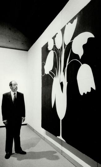 No loyalties: Collector Roger Davidson believes an artist's nationality shouldm't influence the buyer. Tulips And Vase June 2, 1986, by American Donald Sultan, is a dramatic example.