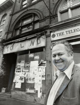 A gamble: Gus Fisher will have to wait a year before he knows whether he ows this three storey store on Queen St. W. near Dufferin one of three properties he bought at a tax sale yesterday for $28,000. The owners can reclaim them by paying teh taxes, with