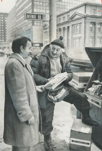 After 62 years of peddling newspaper the streets of downtown Toronto, Ed Harris 70 tomorrow and will retire next Saturday