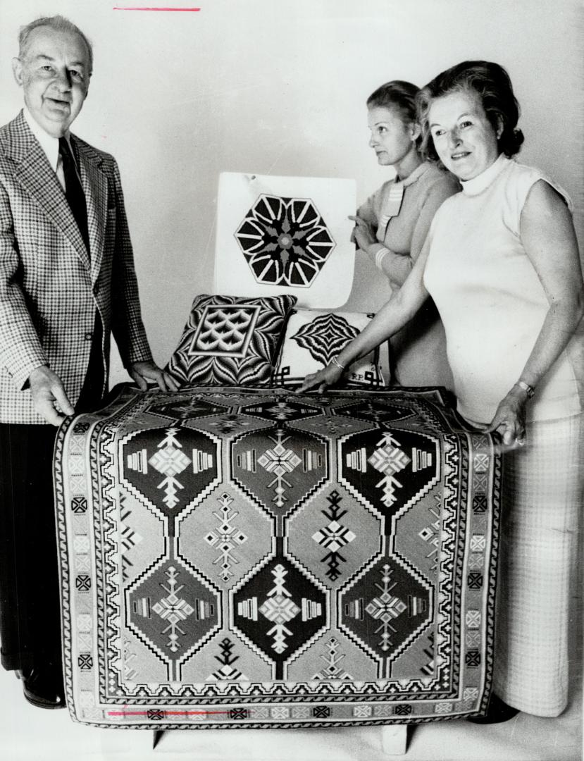 Dorothy Kaestner (right) and her husband, George, are in Toronto for a workshop on needlepoint