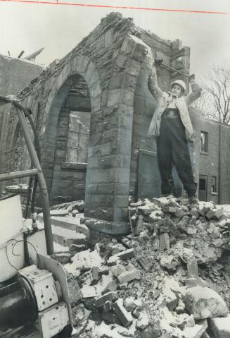When his house was expropriated to make way for the Spadina subway, William Kutrowski paid the wrecking company $150 to let him take part the stone front and keep it for himself, along with the front door and a mantel