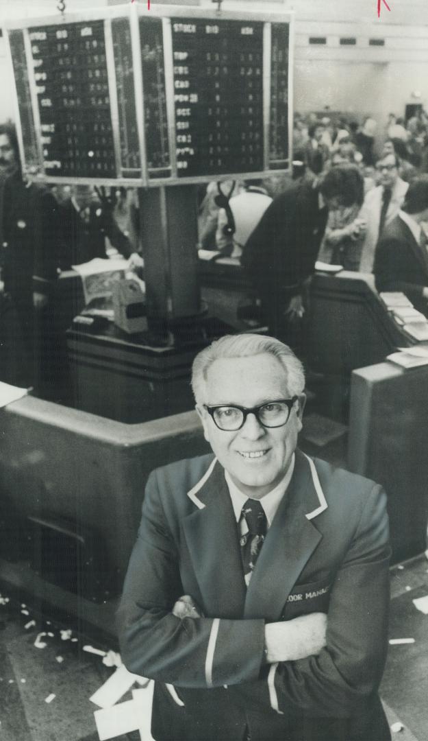 Stock exchange's Ralph Longbotham. Retiring this week after 48 years.