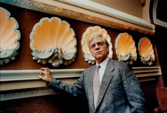 Worth saving: John Lindsay, who fights to save old movie houses, loves the shells, cornices and moldings fromt he '20s in the Runnymede Theatre on Bloor St
