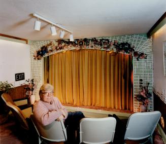 Garden variety: Theatre buff John Lindsay built a miniature Winter Garden, complete with stereo and atmospheric lighting, in his recreation room.