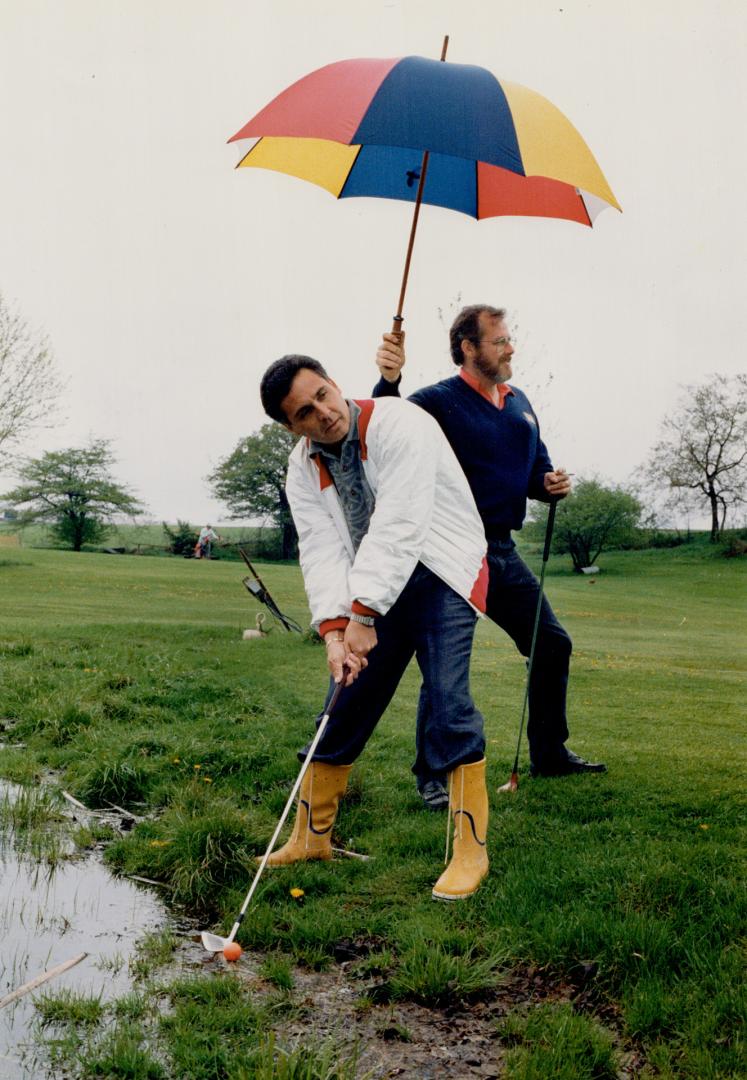 Swinging in the rain
