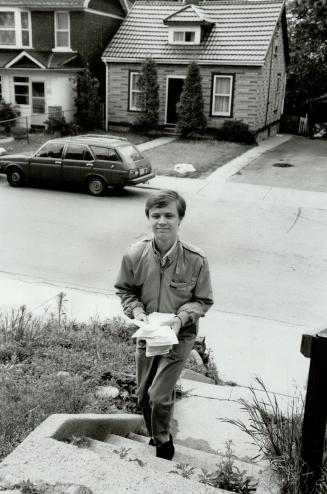 On the job: Shawn McGrath is only 16 years old but he's already established his own business, Unicornn, delivering flyers by hand