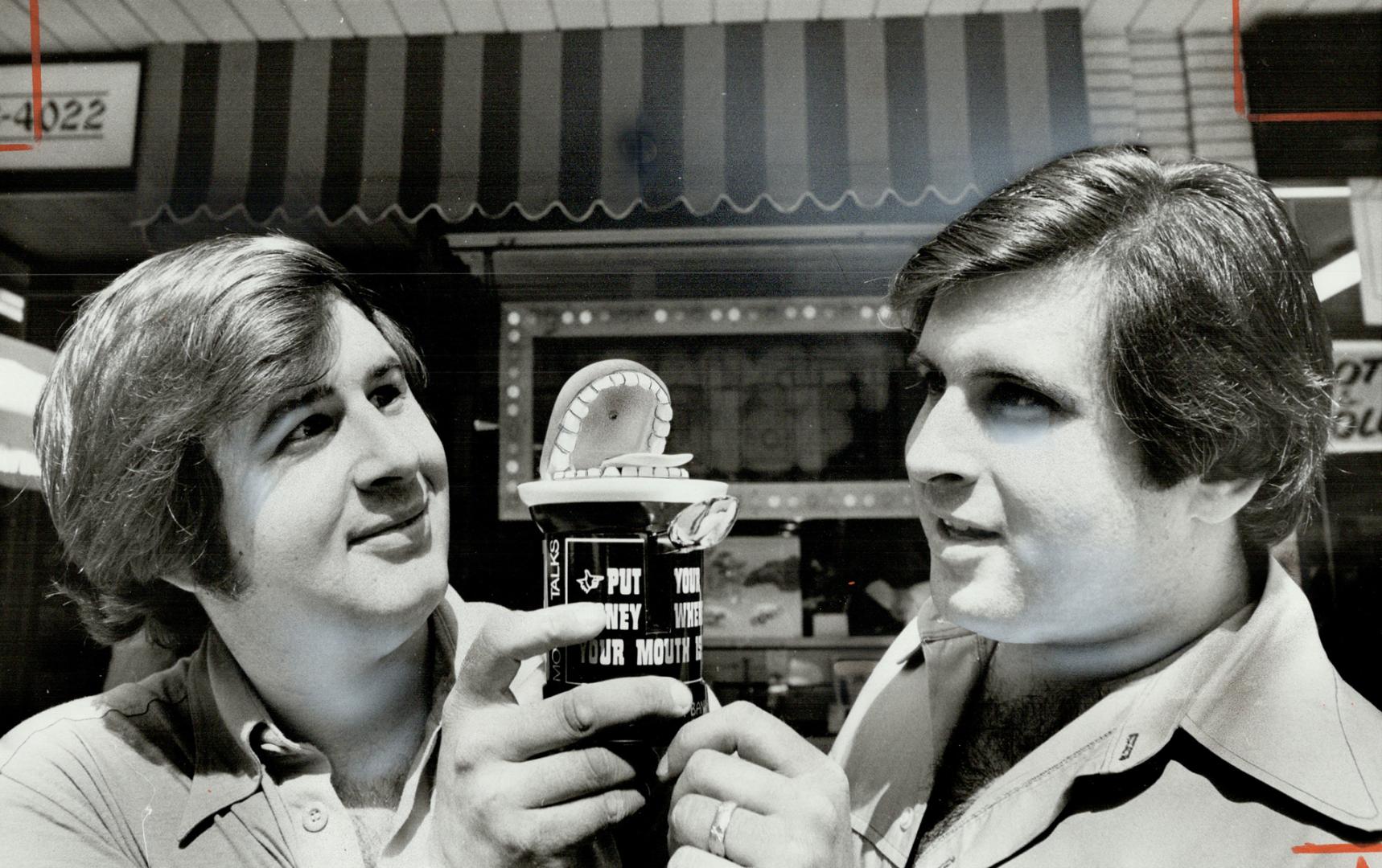 Jerry Marsk, left, and Marty Marks, stand outside their Gadget Shop, on Yonge St