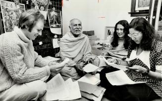 Swami Satyananda Saraswati, a guru from Bangaladesh, house guest of Mr. and Mrs. John Bee, of Toronto.