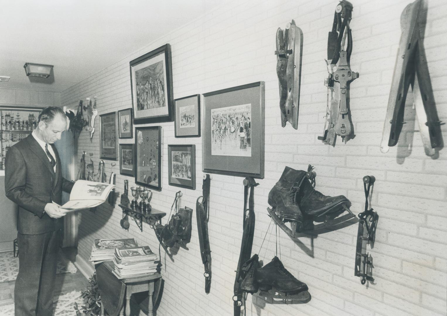 Figure-skating champion Nigel Stephens, who gained his laurels in the 1940s, has hung up his skates