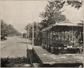 Kingston Road, looking west from the terminus of the Toronto and Scarboro' Railway's line at Blantyre Avenue, Toronto, Ont.