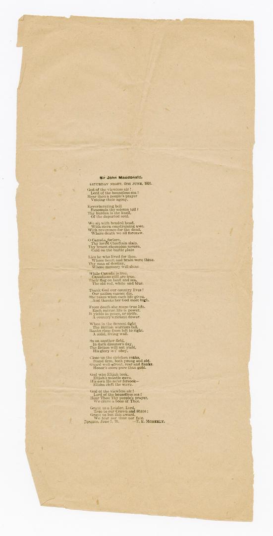 [Poem] Sir John Macdonald
