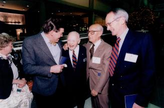 Left to Right. John Honderich, ALlan Lamport, Milt Dunnell and Dr. John Evans