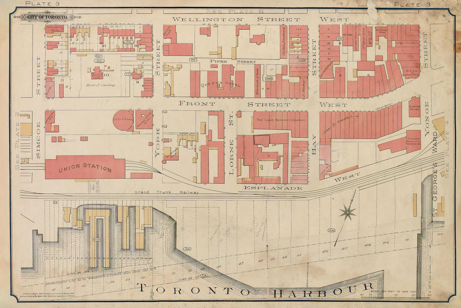 Atlas of the city of Toronto and vicinity from special survey founded on registered plans and showing all building and lot numbers