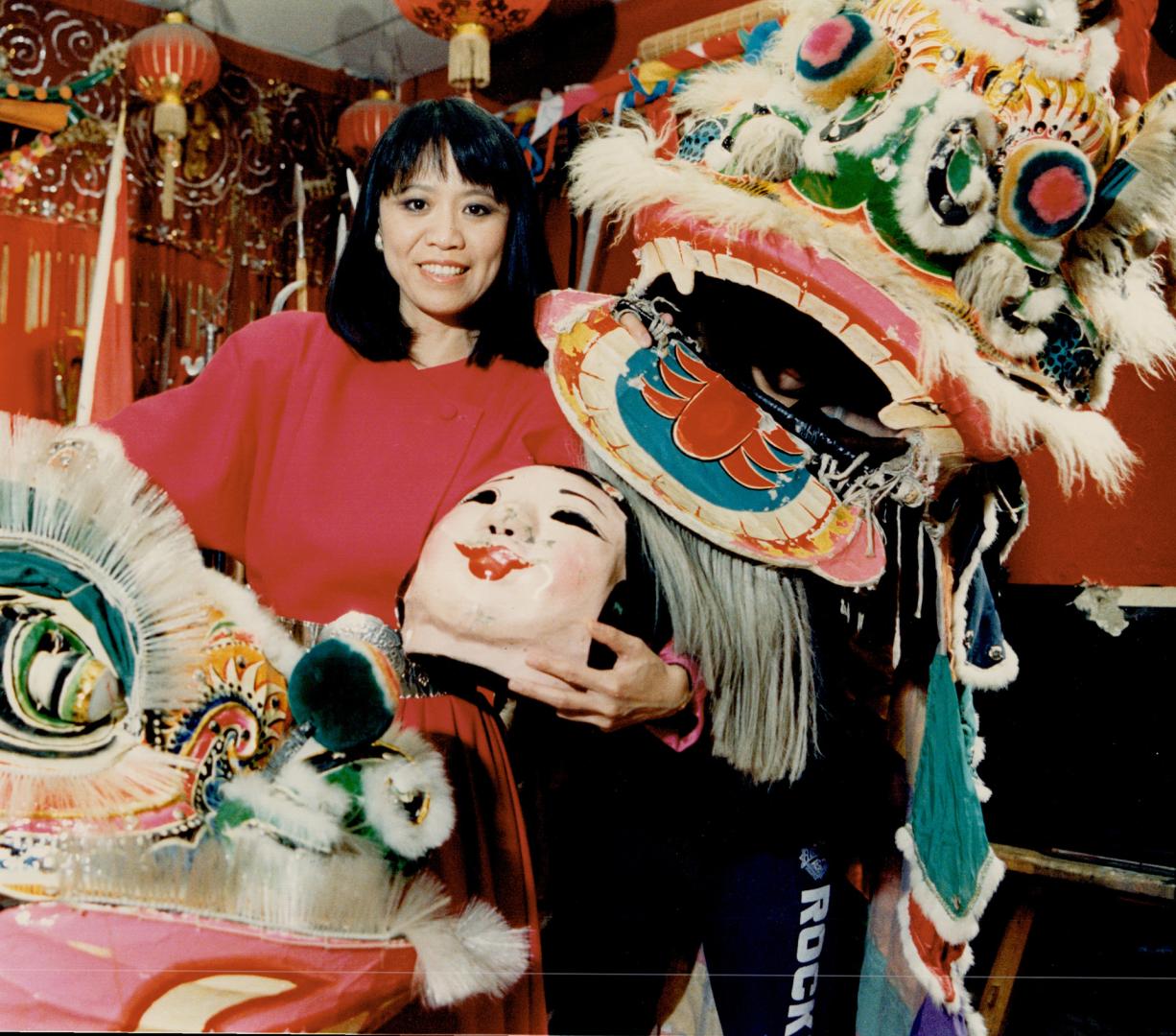 Hear her roar: The Hong Luck lion dancers will perform to Alexina Louie's Demon Music Saturday at Esprit Orchestra benefit.