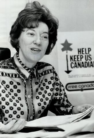 Flora MacDonald, girl who ran Conservative party for John Diefenbaker for 10 years, is now girl running the Committee for an Independent Canada.