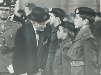 Cadets at attention for lieutenant-governor