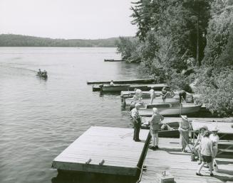 Dock scene, Lake Cecebe near Burks Falls, Ontario