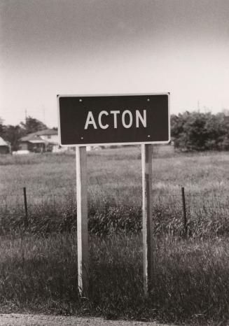 Town Sign. Acton, Ontario