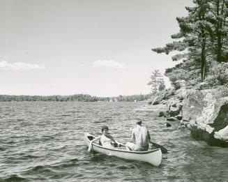 Canoeing on the Muskoka Lakes, Ont.