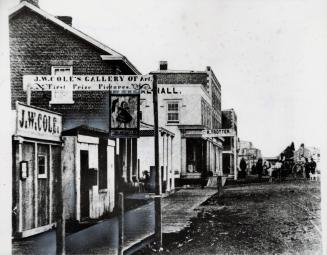 Corner of Main and Queen Street, circa 1866. Brampton, Ontario