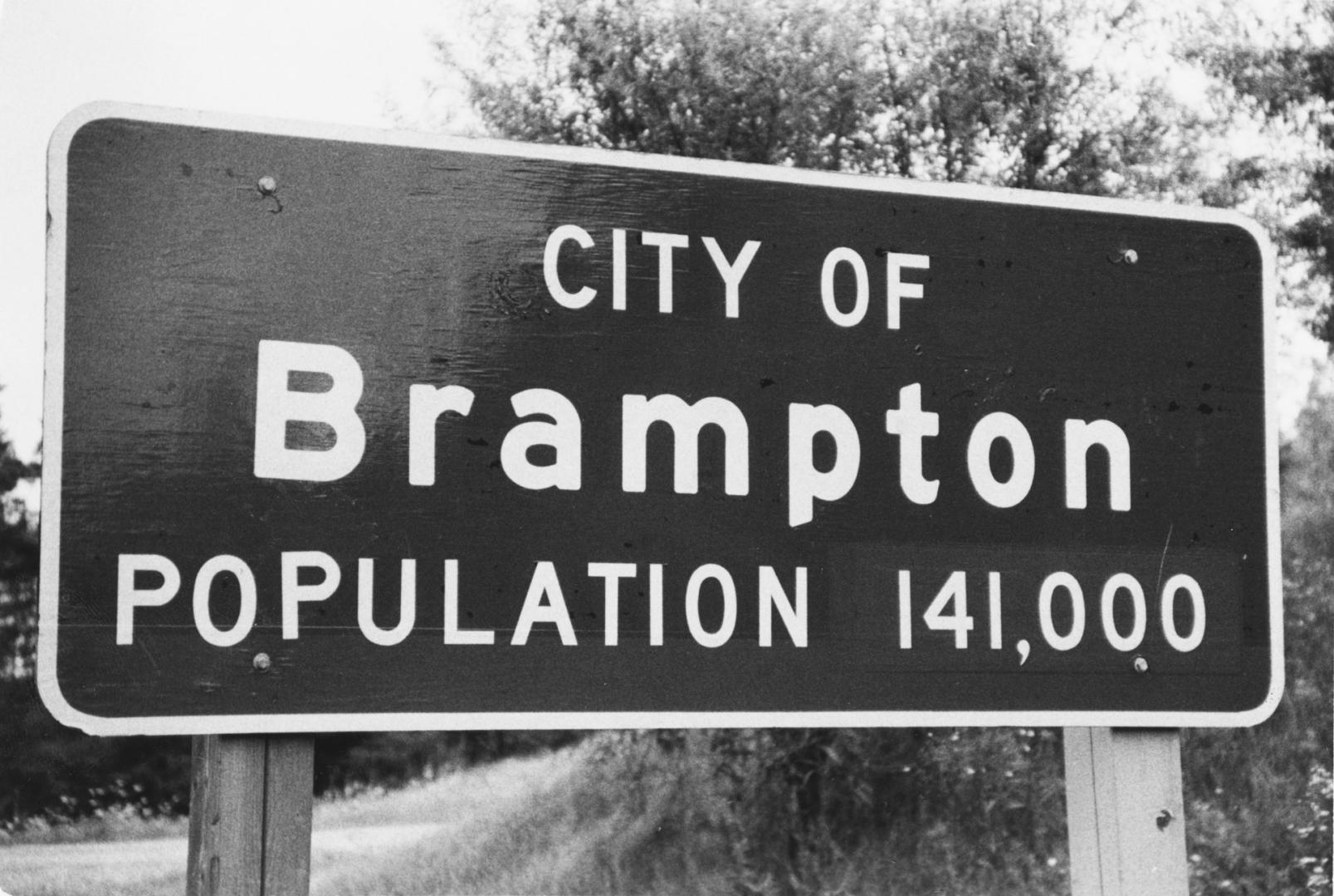 City of Brampton sign. Brampton, Ontario