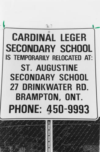 Cardinal Leger Secondary School. Brampton, Ontario