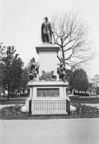 Statue of Mohawk chief Joseph Brant in Victoria Park. Brantford, Ontario