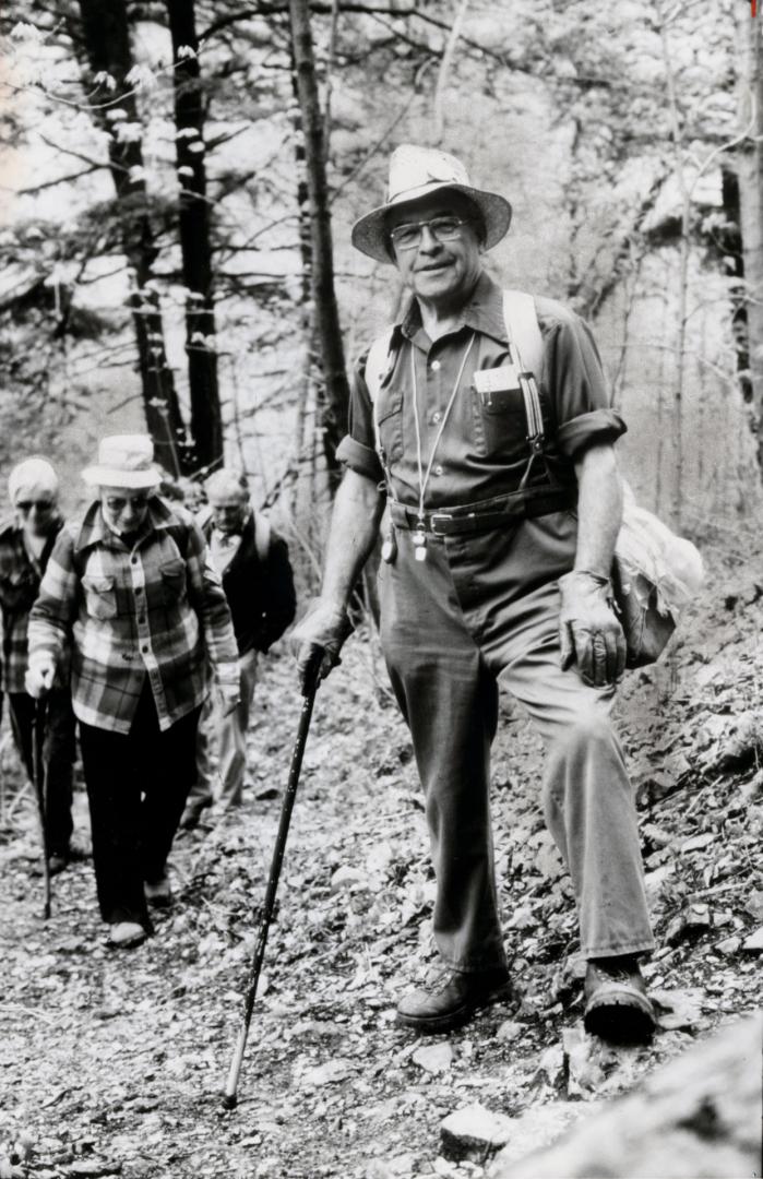 Vic Franklin hikes the Bruce Trail, Ontario
