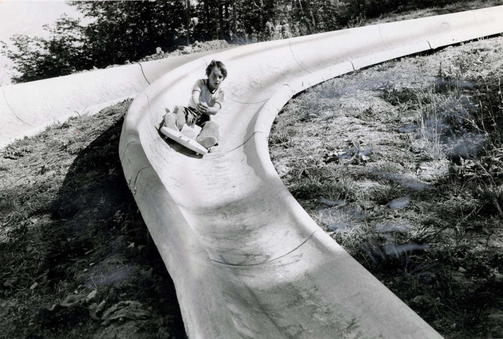 Summer slide at Blue Mountain. Collingwood, Ontario