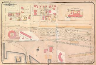 Atlas of the city of Toronto and vicinity from special survey founded on registered plans and showing all building and lot numbers.