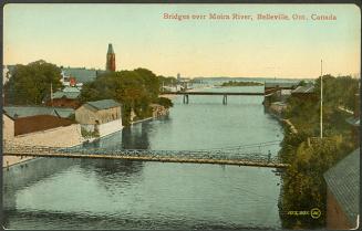 Bridges over Moira River, Belleville, Ontario, Canada